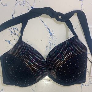 Elegant Black Studded Bra